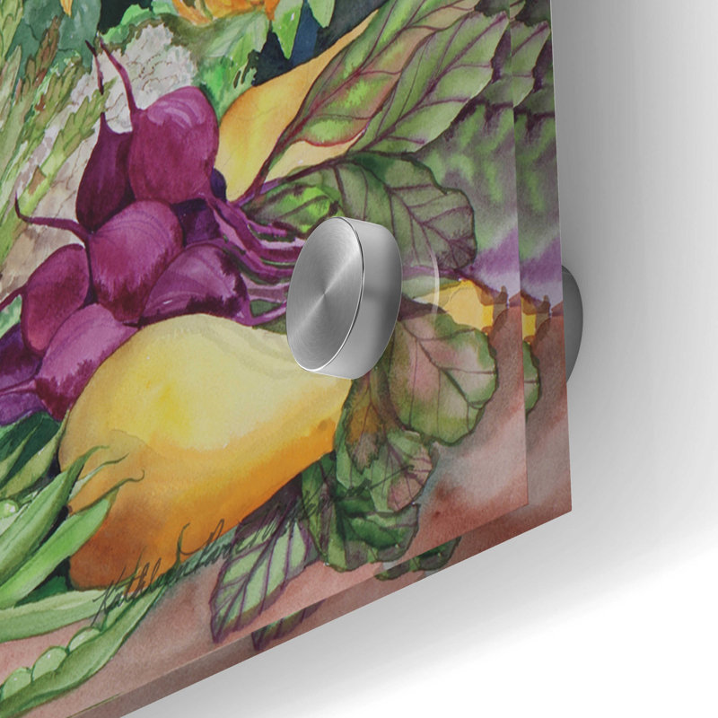 «Légume Medley» par Danhui Nai, art mural en verre acrylique, H 12 po x l 36 po