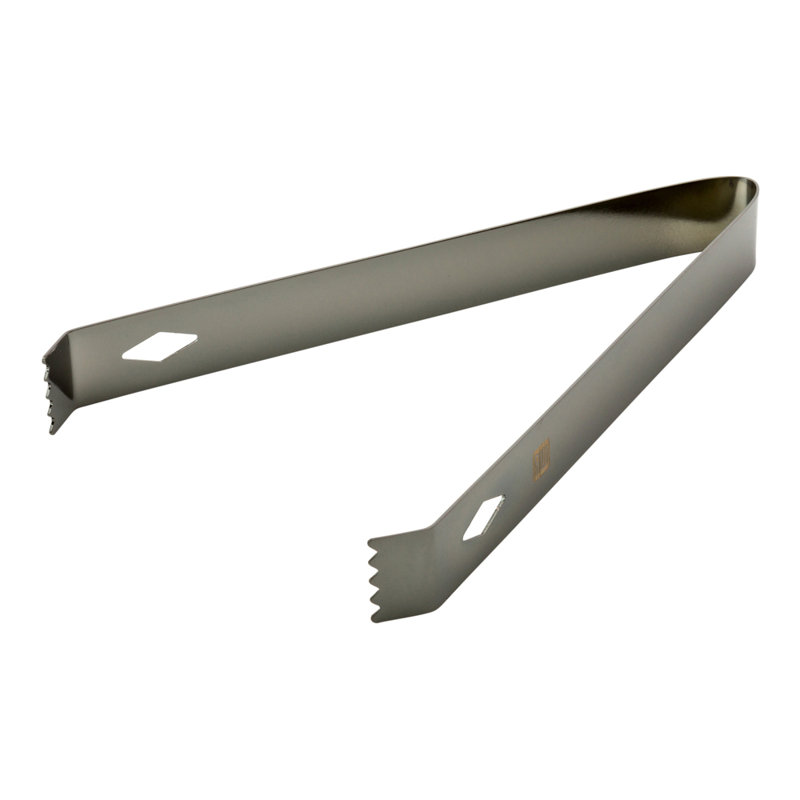 Pince à glace en acier inoxydable plaqué cuivre Bar Lux - 6 1/4 po x 2 1/2 po x 3/4 po - 1 boîte, Noir