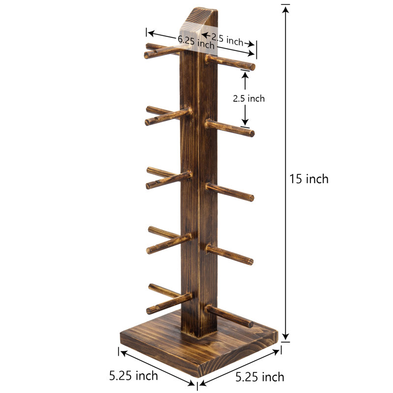 5-Pair Tabletop Sunglasses Tiered Jewellery Stand, Brown