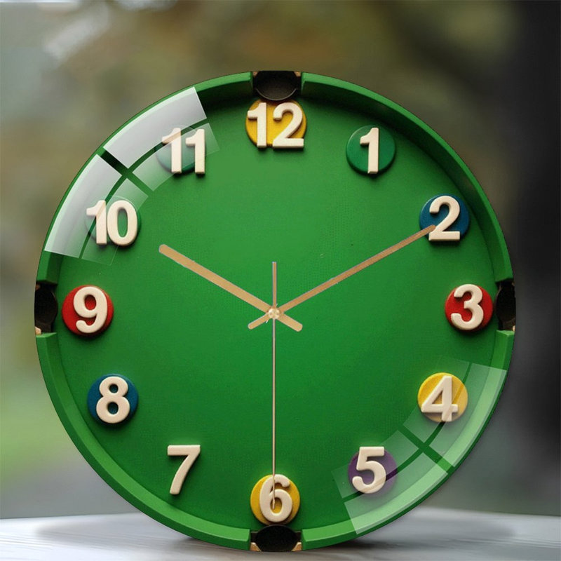 Horloge murale colorée avec art numérique multicolore - horloge murale 12 po