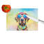 Chocolate Labrador Hippie Dawg Glass Cutting Board Large