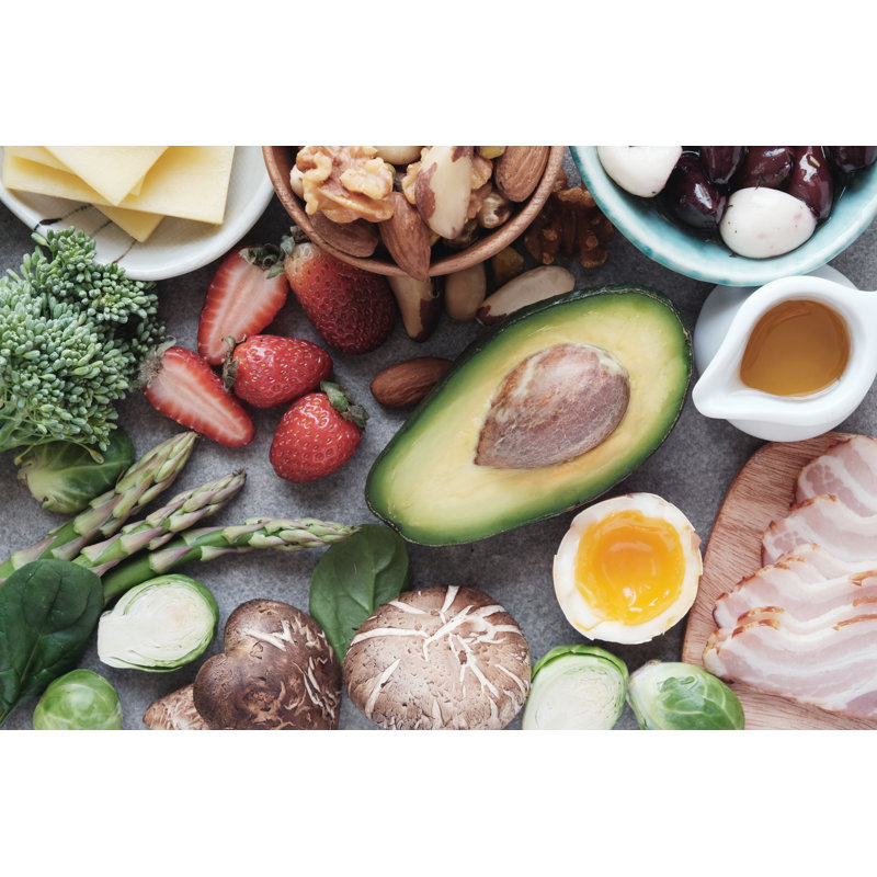 Ketogenic Diet - Wrapped Canvas Print, 30cm H x 46cm W x 3.8cm D