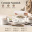 Gotham Steel 18 Piece Detachable Handle Ceramic Nonstick Cookware Set-110365728