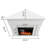 43" Freestanding Electric Fireplace with Wood Mantel-557678741