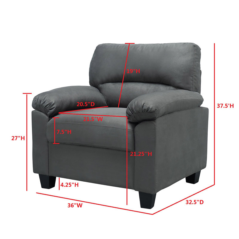 Marionville 91.44Cm Wide Club Chair, Blue