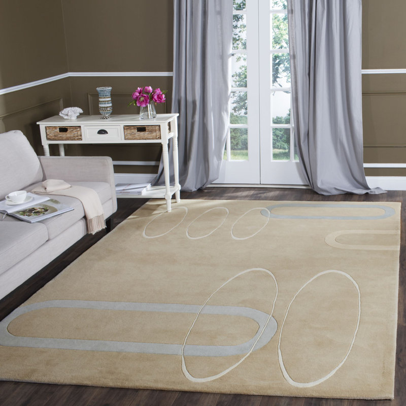 Candelo Hand Tufted Wool Geometric Rug, Rectangle 9'6" x 13'6"