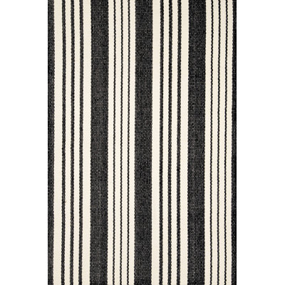 Birmingham Black Handwoven Cotton Rug