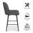 Counter Height Bar Stools Set Of 3, Upholstered Swivel Bar Stools With Back And Metal Legs, 26" Seat Height Kitchen Counter Stool Chairs With Footrest-1877169902-1877169899