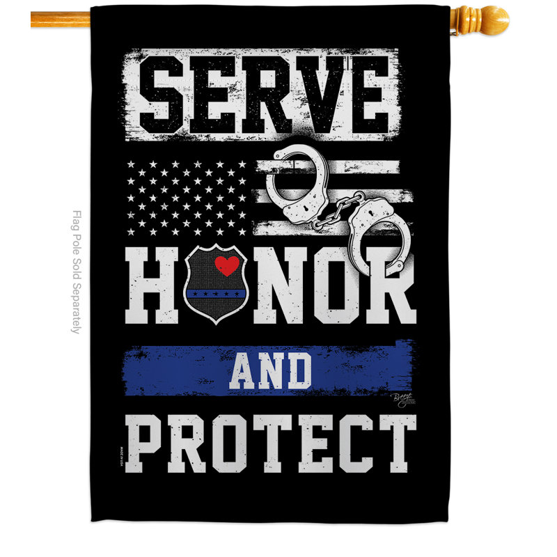 Drapeau décoratif en polyester 40 x 28 po Serve Honor
