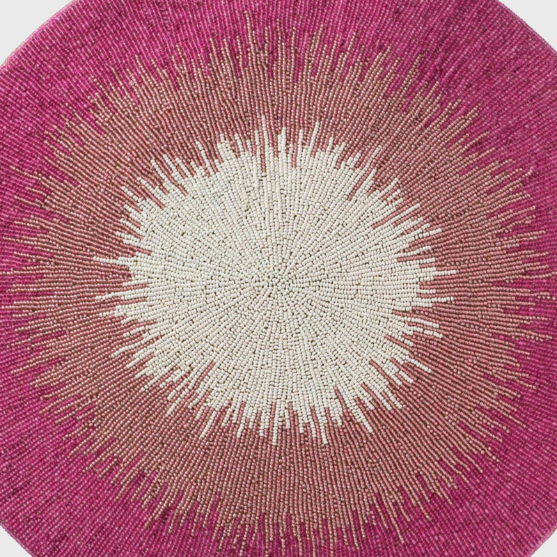 100% Cotton Round Beaded Placemat