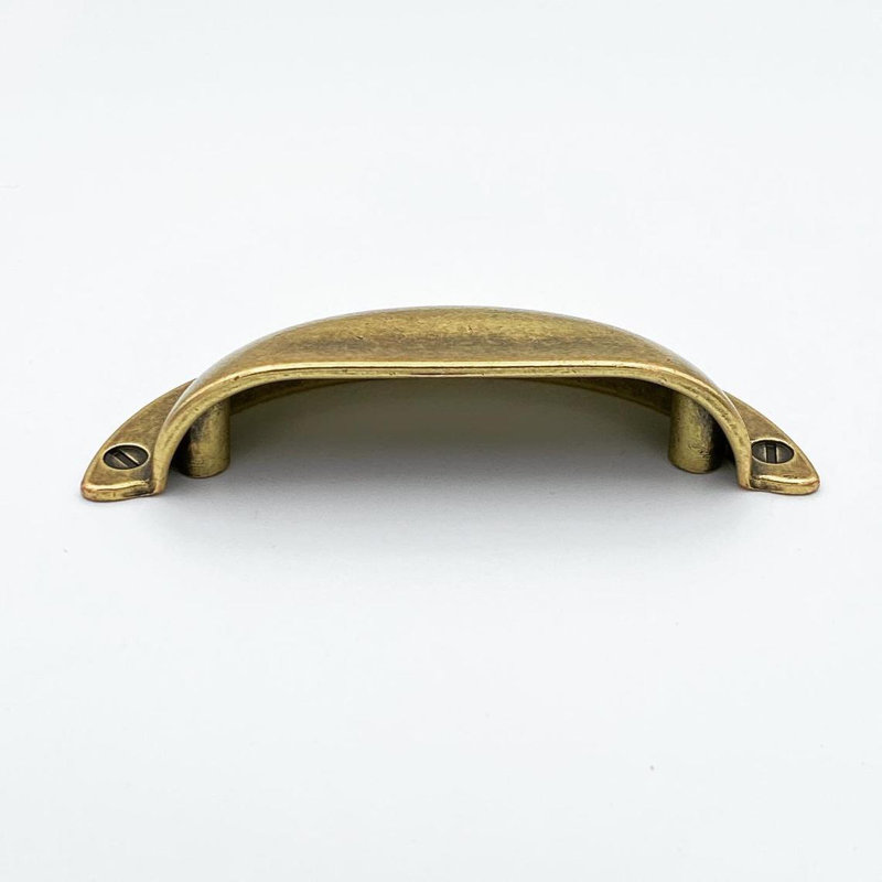 Amalfi Antique Brass Cup / Bin Pull, 2 8/16"