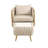 Misheel Velvet Barrel Chair with Ottoman-663396598