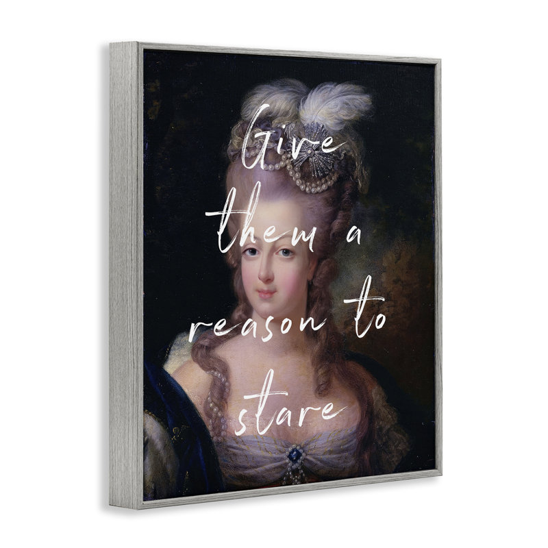 «Donnez-leur une raison de fixer la giclée», design par Tina LeCour, H 20 po x l 16 po, Giclée de ferme grise encadrée