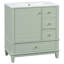 Meuble-lavabo de salle de bain avec lavabo, une porte avec tablette et trois tiroirs, porte à fermeture en douceur, idéale pour le rangement organisé et une installation facile-76514472