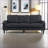 Sectional Sofa with Storage Ottoman | Charcoal Gray L-Shaped 3-Seat Couch for Small Spaces | USB Ports | DARK GREY | Wood+Fabric