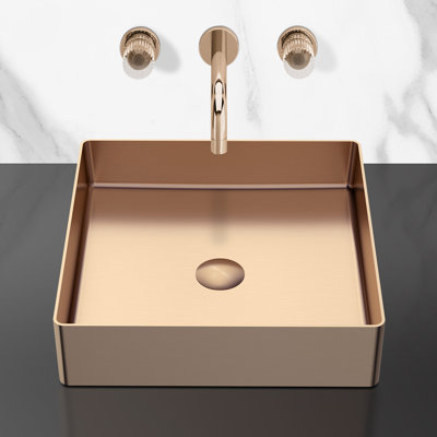 Maestro Bath 15.7'' Stainless Steel Square Bathroom Sink