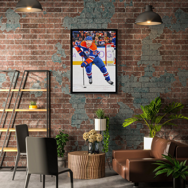 Connor mcdavid encadré 20 x 29 toile huileurs action-v