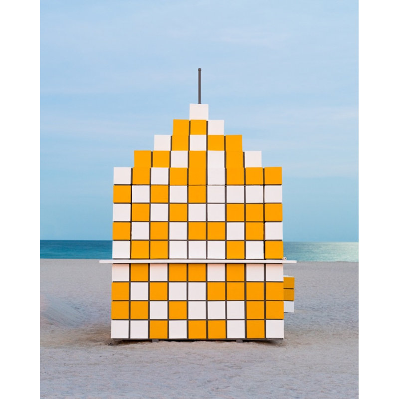 Beach Stand 8 Print by Kwak, Tommy, White Single Picture Framed, 34" H x 28" W x 1.25" D