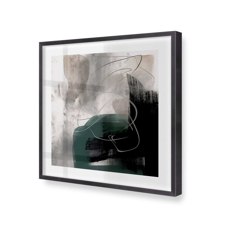 Vortex Vision I, toile, Cadre photo simple en zinc vieilli, H 13,75 po x l 13,75 po
