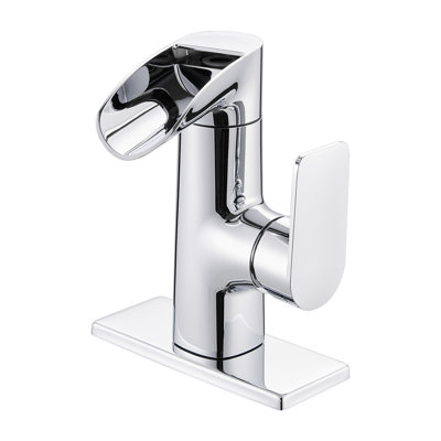 Single Hole Single Handle Bathroom Faucet with Drain Assembly
