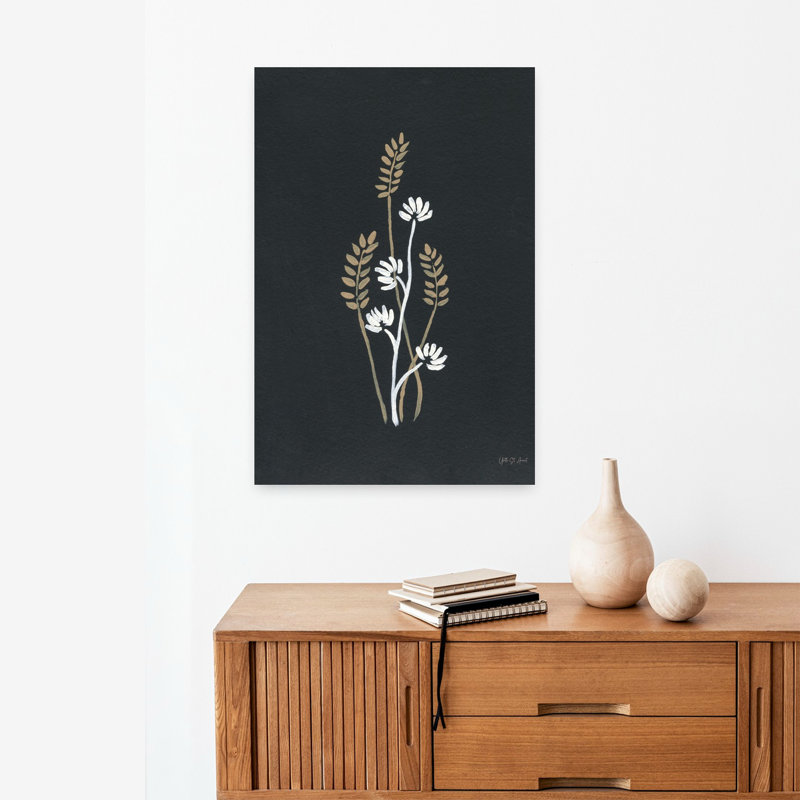 Petite Floral II, art floral contemporain, H 24 po x l 16 po