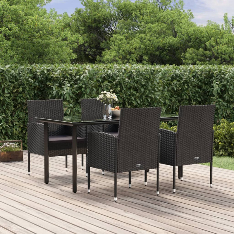 Ensemble repas Zojka, 4, Black, 29.1" H x 63" L x 31.5" W
