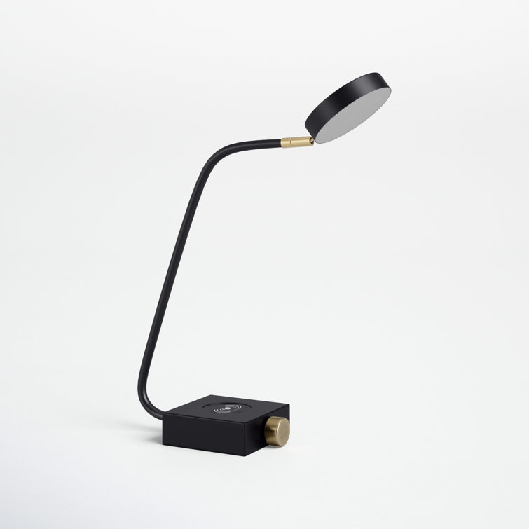 Eltisley 19" Matte Black Desk Lamp with USB