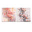 Contemporary Cherry Blossom Bold Stripes - Ensemble de 2 peintures murales en acrylique cerise-103921074