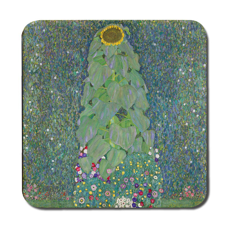 Klimt Inspired Placemat Coaster Set 12 High End Art Print On Wood Base Limited Edition