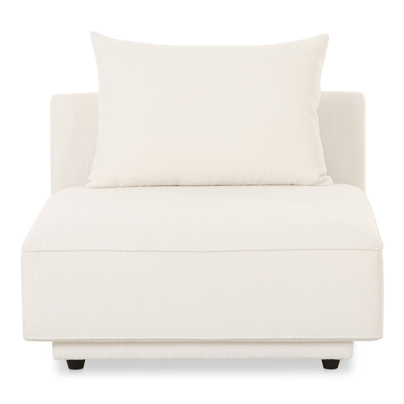 ROSELLO SLIPPER CHAIR, Novax White Boucle, 30" H x 37.75" W x 37.75" D, No