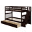 Twin-Over-Twin Bunk Bed With Three Drawers, Soild Wood Stairway Bunk Bed With Storage And Guard Rail-1102190004