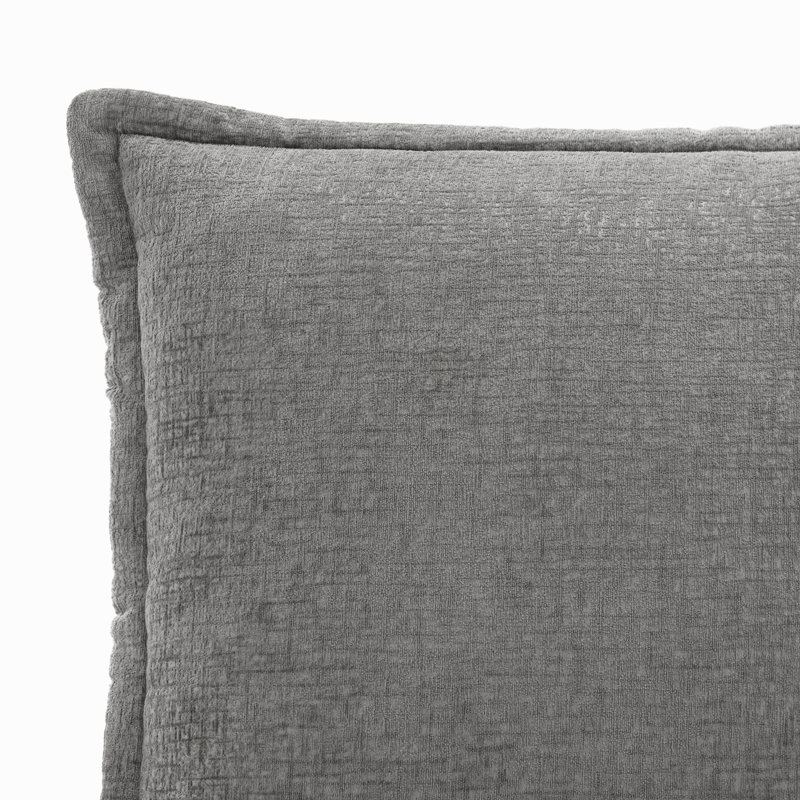 31.8cm Wide Square Solid Colour Ottoman, Grey 
