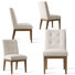 19.5" Seat Height Tweed Upholstered Dining Side Chair (Set of 4)