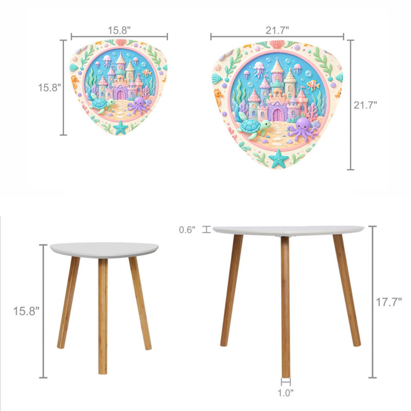 Ensemble de 2 tables basses gigognes Triangle