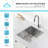 KBFmore Tight Radius 16 inch 18 Gauge Single Bowl Undermount Kitchen Sink with Strainer and Grid