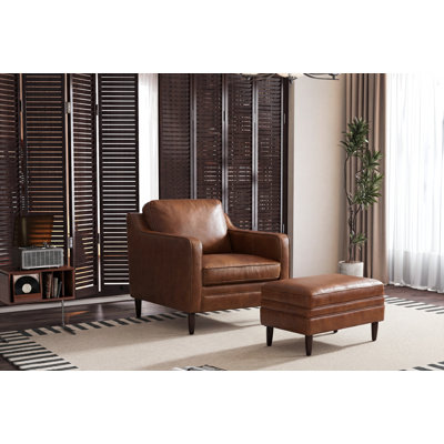 Fauteuil d'appoint et repose-pieds Leyla