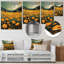 Décoration murale orange bouton d'or noir Meadow Bliss II - boutons d'or-571031049-571031040