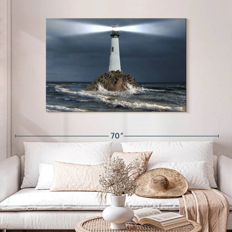 Faisceau lumineux du phare, H 32 po x l 48 po