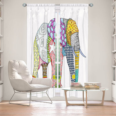 Paire de rideaux occultant en polyester Acelee