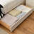 Braya Luxury Upholstered Platform Sleigh Bed With 2 Large Wood Drawers Storage,Beige,Queen-1913656065