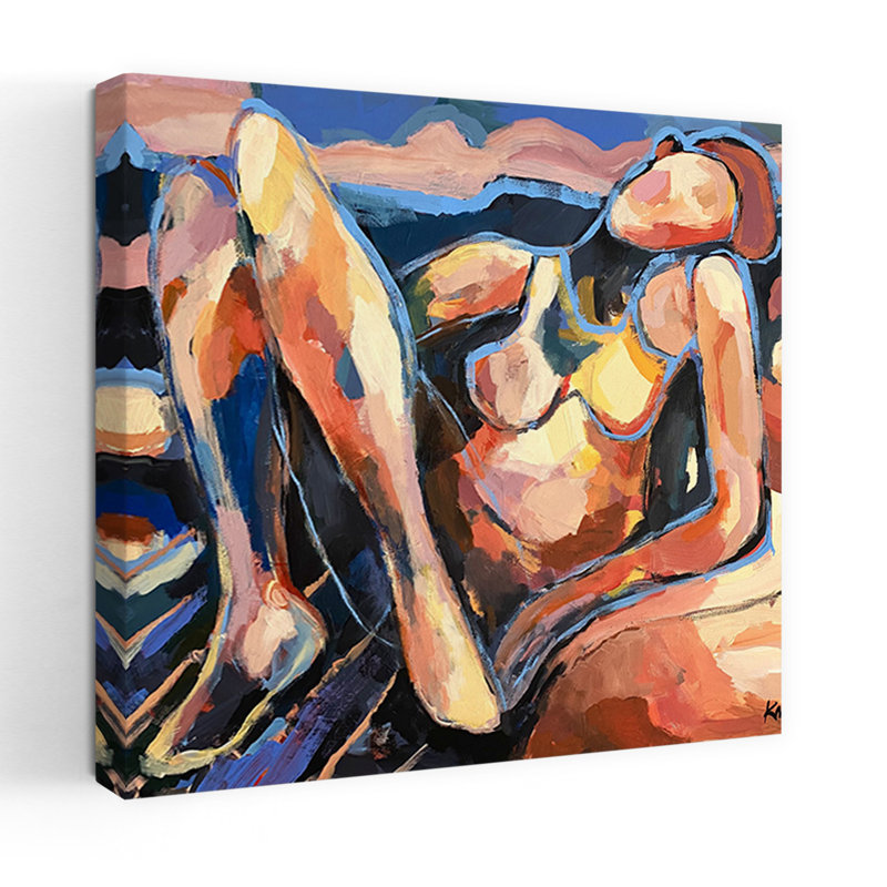 Art contemporain contemporain abstrait, H 18" x l 18"