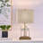 20" White Resin Birds Table Lamp With Shade-1561578282