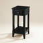 Table d'appoint durable à finition noire Oris - Table d'appoint élégante en bois avec tablette ouverte et pieds fuselés-613509433