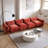 Minarik 4-Seat Chenille Fabric Upholstered Sectional Sofa-748750777