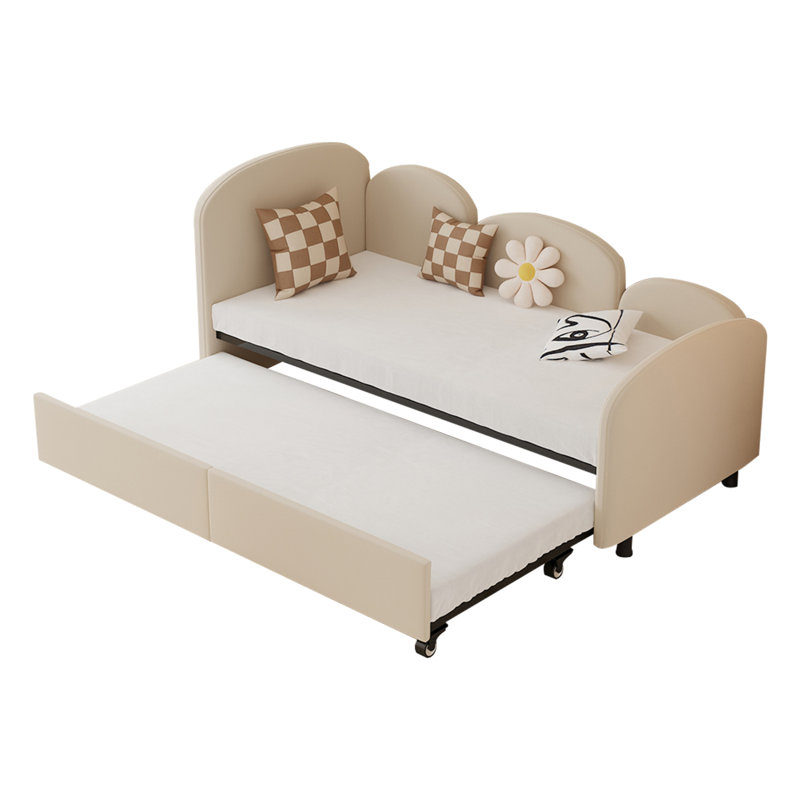 Lit de jour en velours, Beige