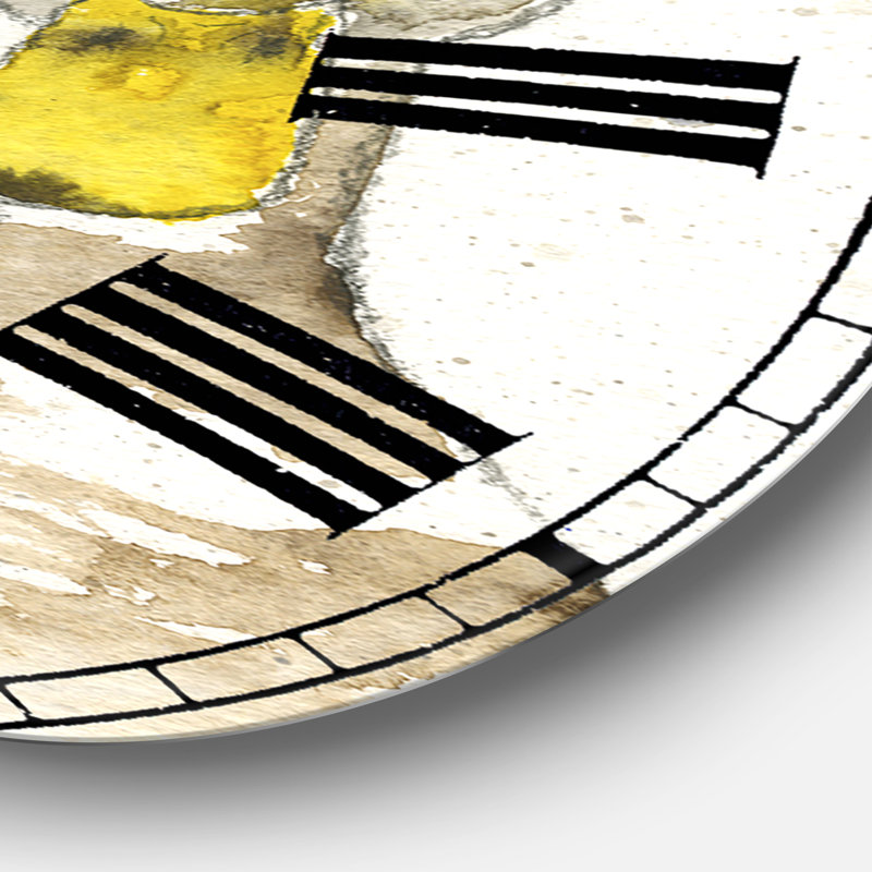 Trois canards blancs - horloge murale surdimensionnée, Moyen