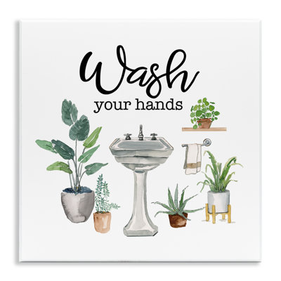  Hygiene Phrase with Plants Wall Plaque Art by Masey St. Studios