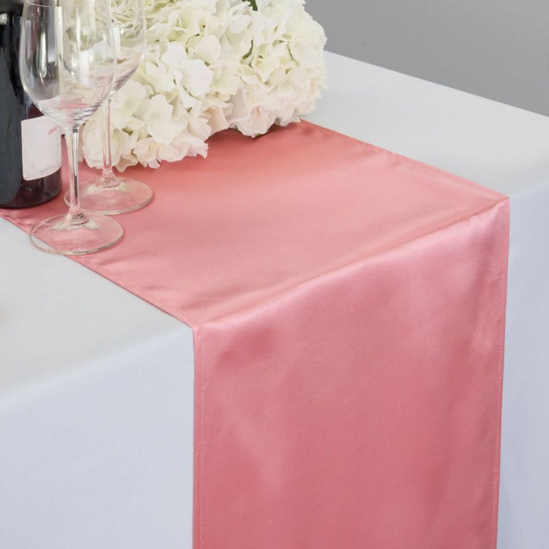 14 X 108 Satin Table Runner, Strawberry Ice