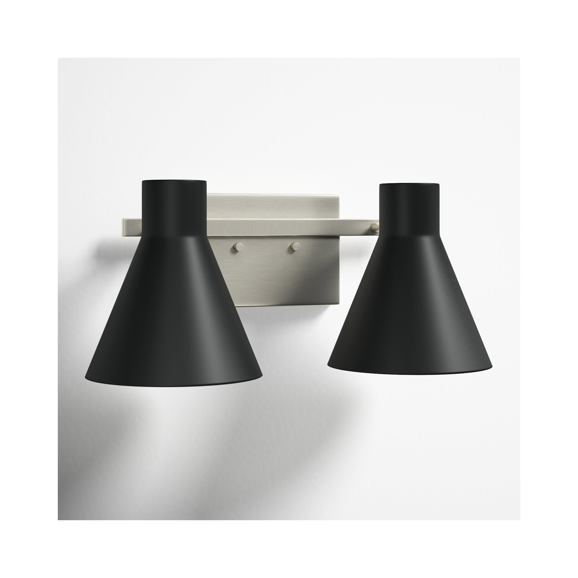 Byers 2 - Light Dimmable Vanity Light, Brushed Nickel, No