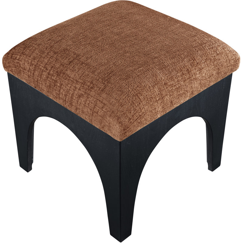 Repose-pieds Lawson, Tissu cognac chenille, Noir